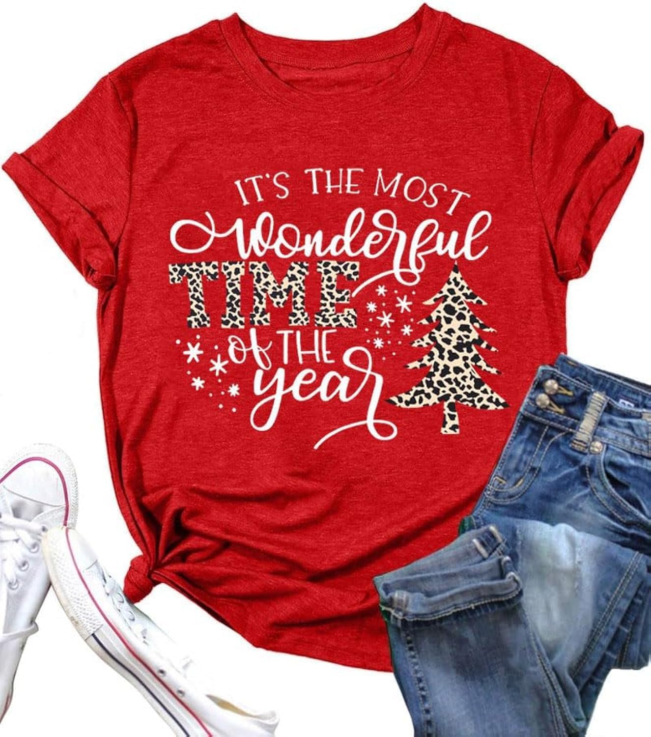 Merry Christmas Shirts for Women Christmas Short Sleeve Tshirt Xmas Buffalo Plaid Tree Cute Graphic Print Tee Tops