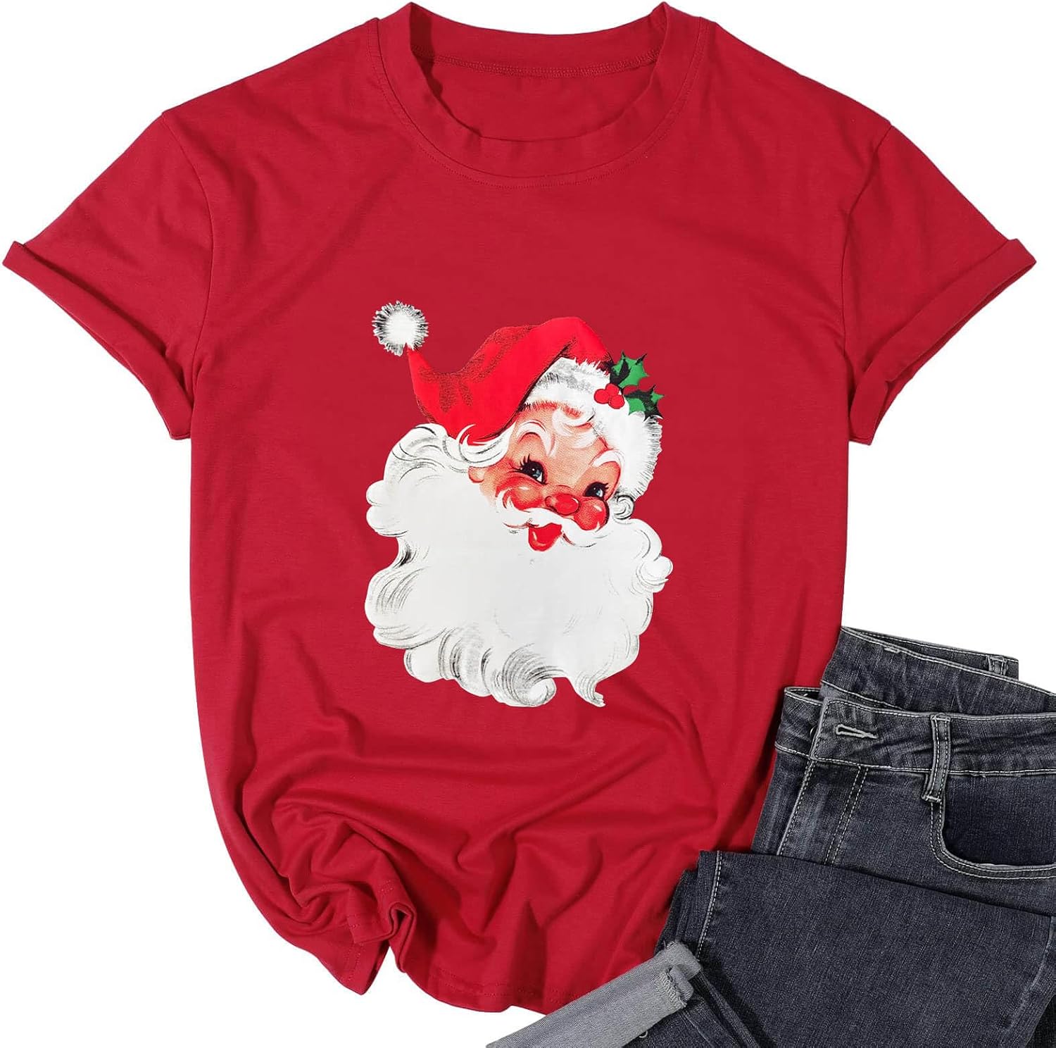 Christmas Shirts for Women All Booked for Christmas Teacher Tshirts Book Lover Tee Tops